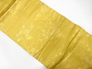 菊に秋草模様織出し名古屋帯